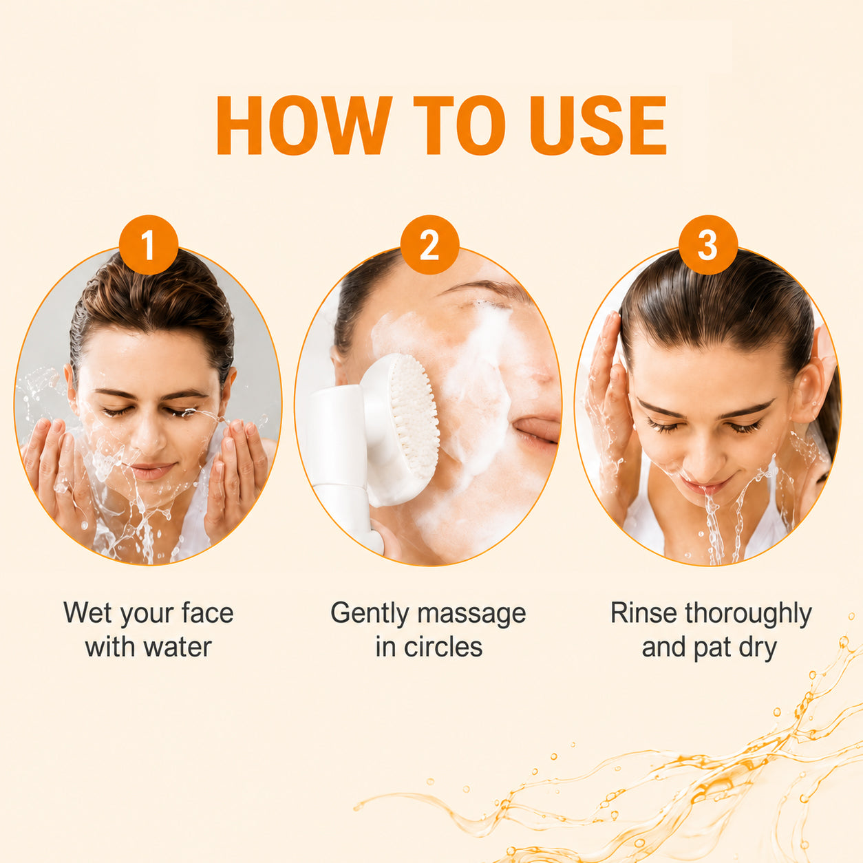 Turmeric Brightening Facial Cleanser, Deep Cleansing Face Wash for Oily Skin