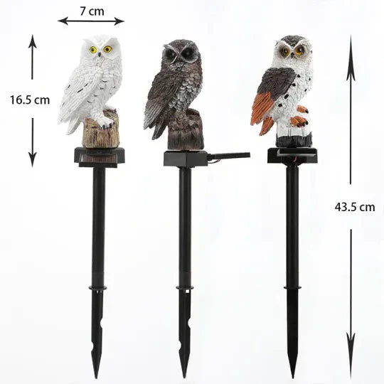 Solar Waterproof Owl LED Garden Pathway Light