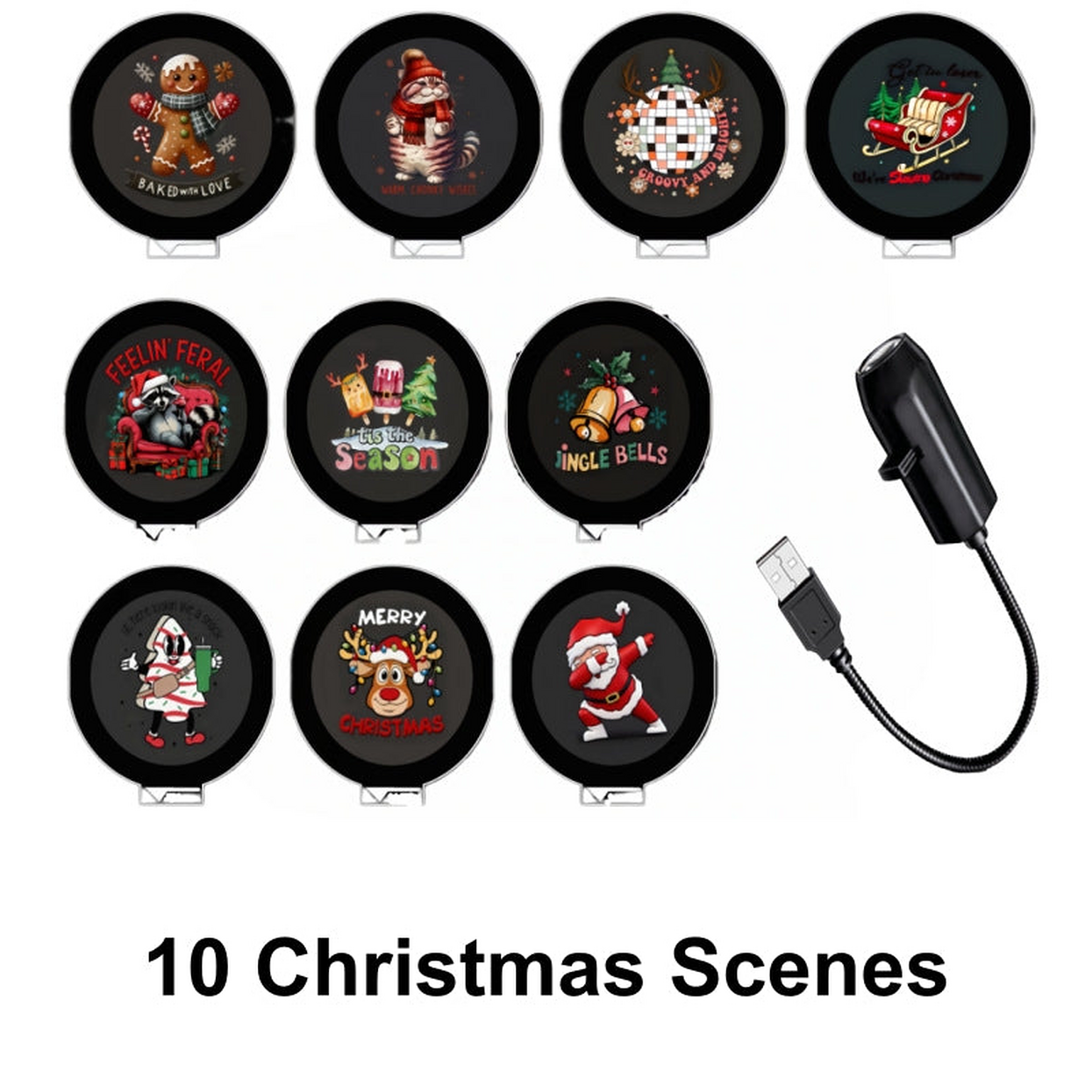 Plug‑and‑Play HD Holiday Projector, Multi‑Scene Projection Light for Christmas, Halloween & Faith‑Themed Decor