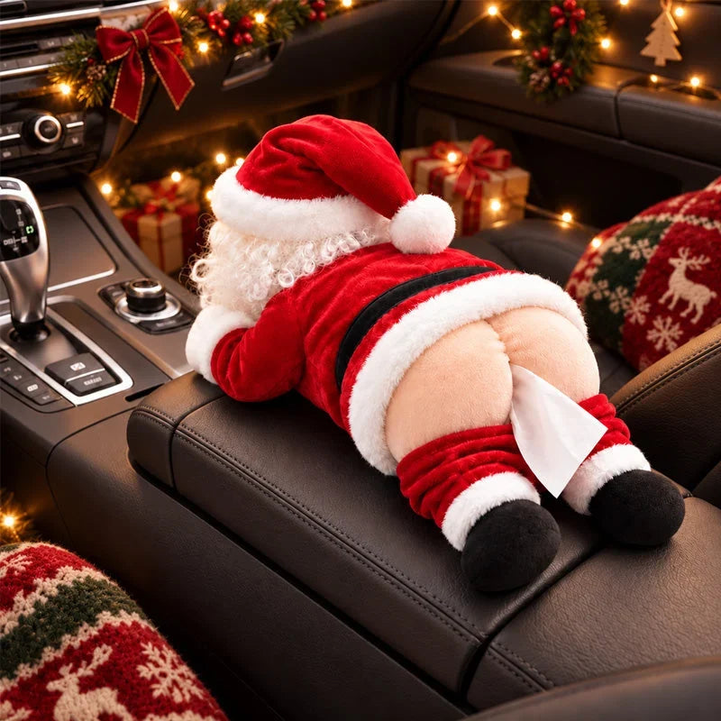 ✨🎁Funny Santa Butt Tissue Box Holder – Cheeky Christmas Decor & Gag Gift