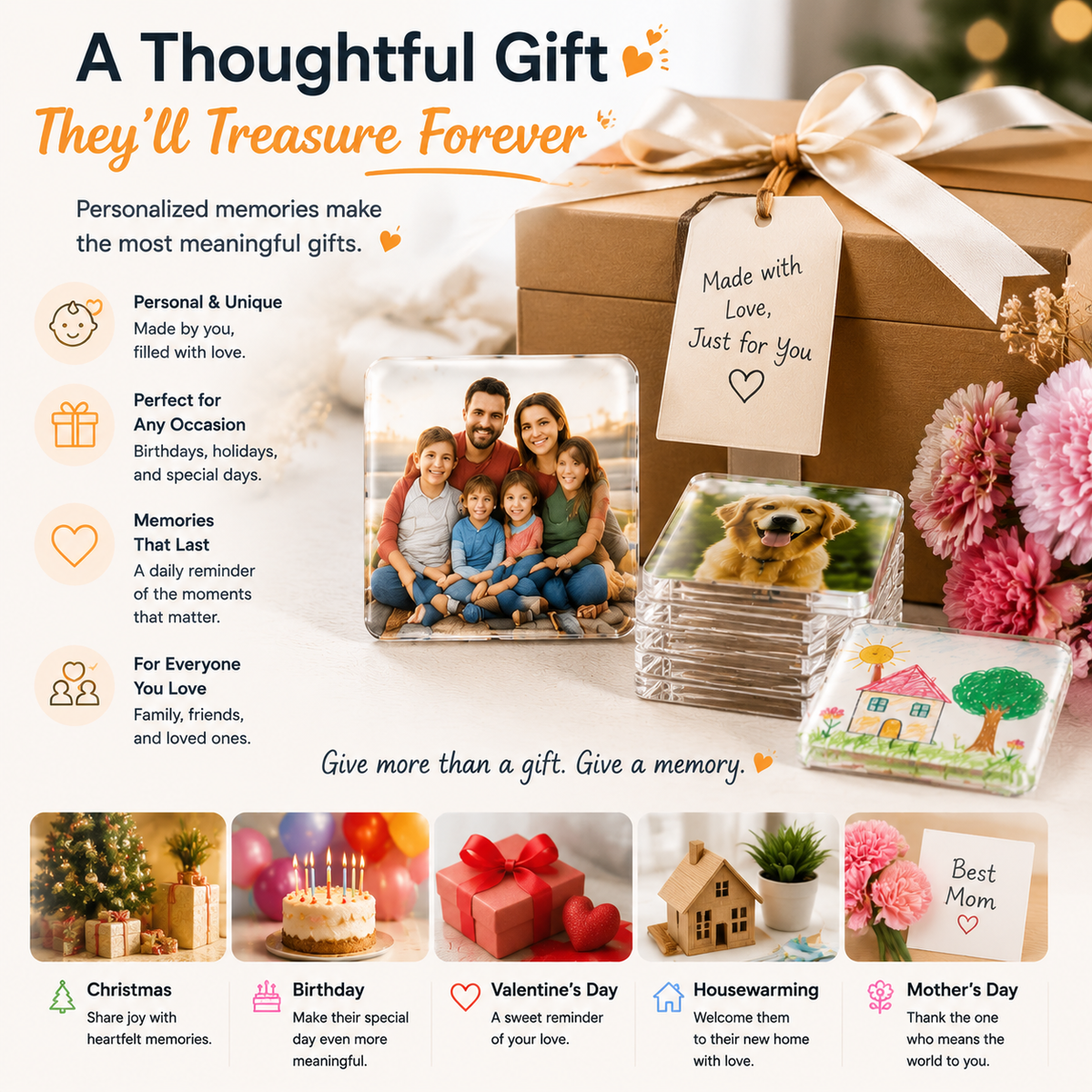 πΈ DIY Photo Fridge Magnets Kit β Create Personalized Memory Keepsakes