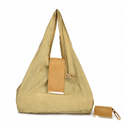 👜✨Foldable Keychain Shopping Bag, Eco Reusable Tote