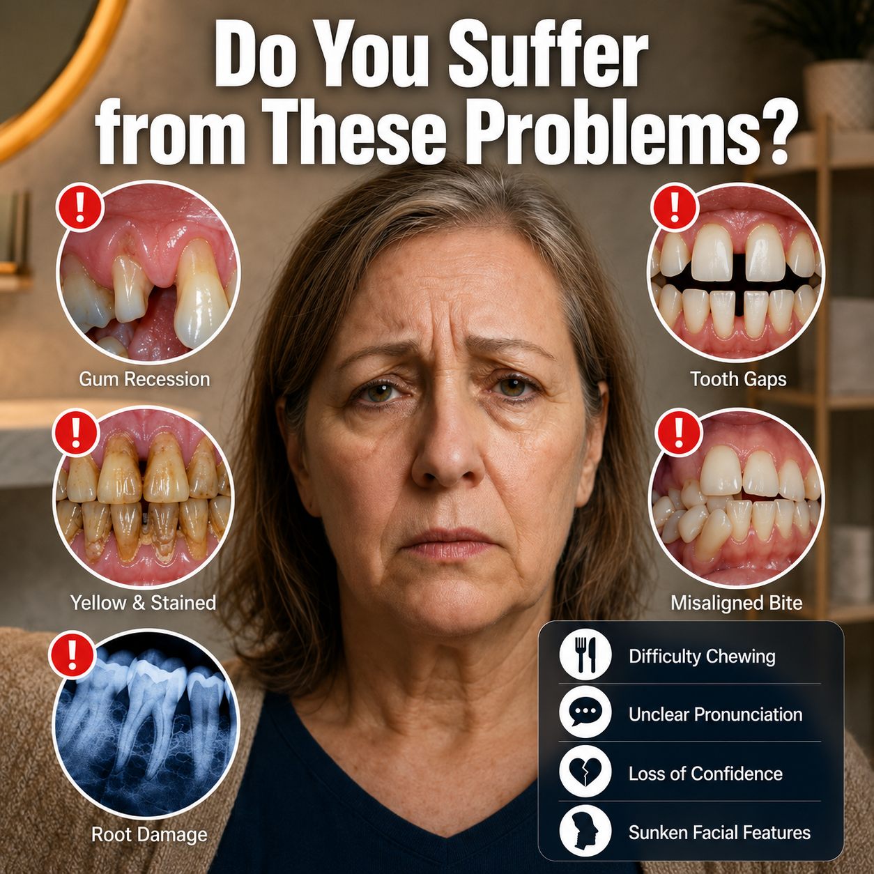 Natural-looking denture smile solution