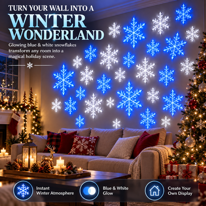 💙 Snowflake Christmas Decor Set, Blue & White Holiday Ornaments