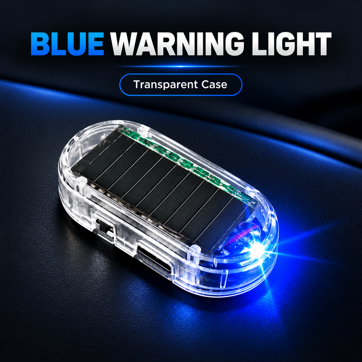 Solar Car Security Warning Light-DIY Flashing Security Light for Vehicle Deterrence