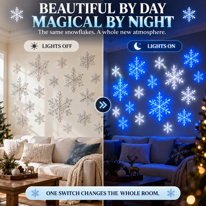 💙 Snowflake Christmas Decor Set, Blue & White Holiday Ornaments