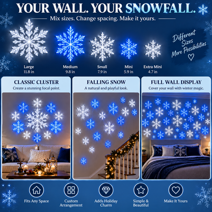 💙 Snowflake Christmas Decor Set, Blue & White Holiday Ornaments