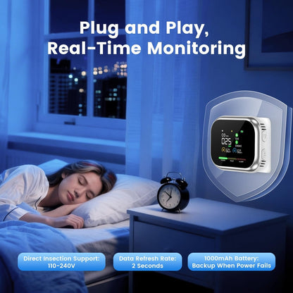 6-in-1 Safety Detector with Large LCD Display