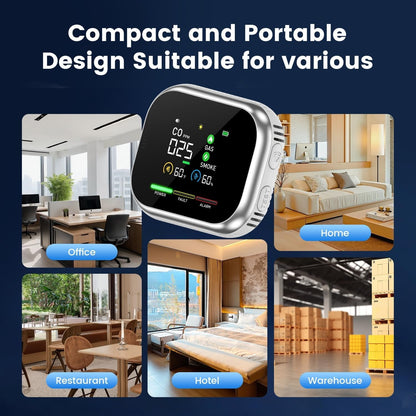 6-in-1 Safety Detector with Large LCD Display