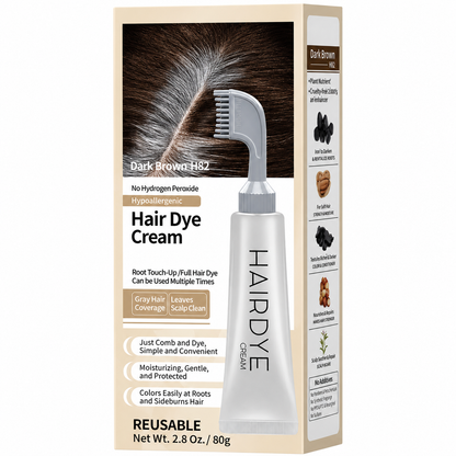 Unisex Grey Coverage Hair Dye with Hair Care