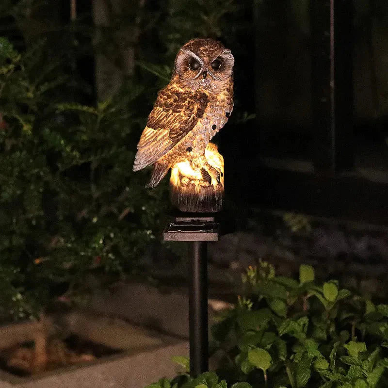 Solar Waterproof Owl LED Garden Pathway Light