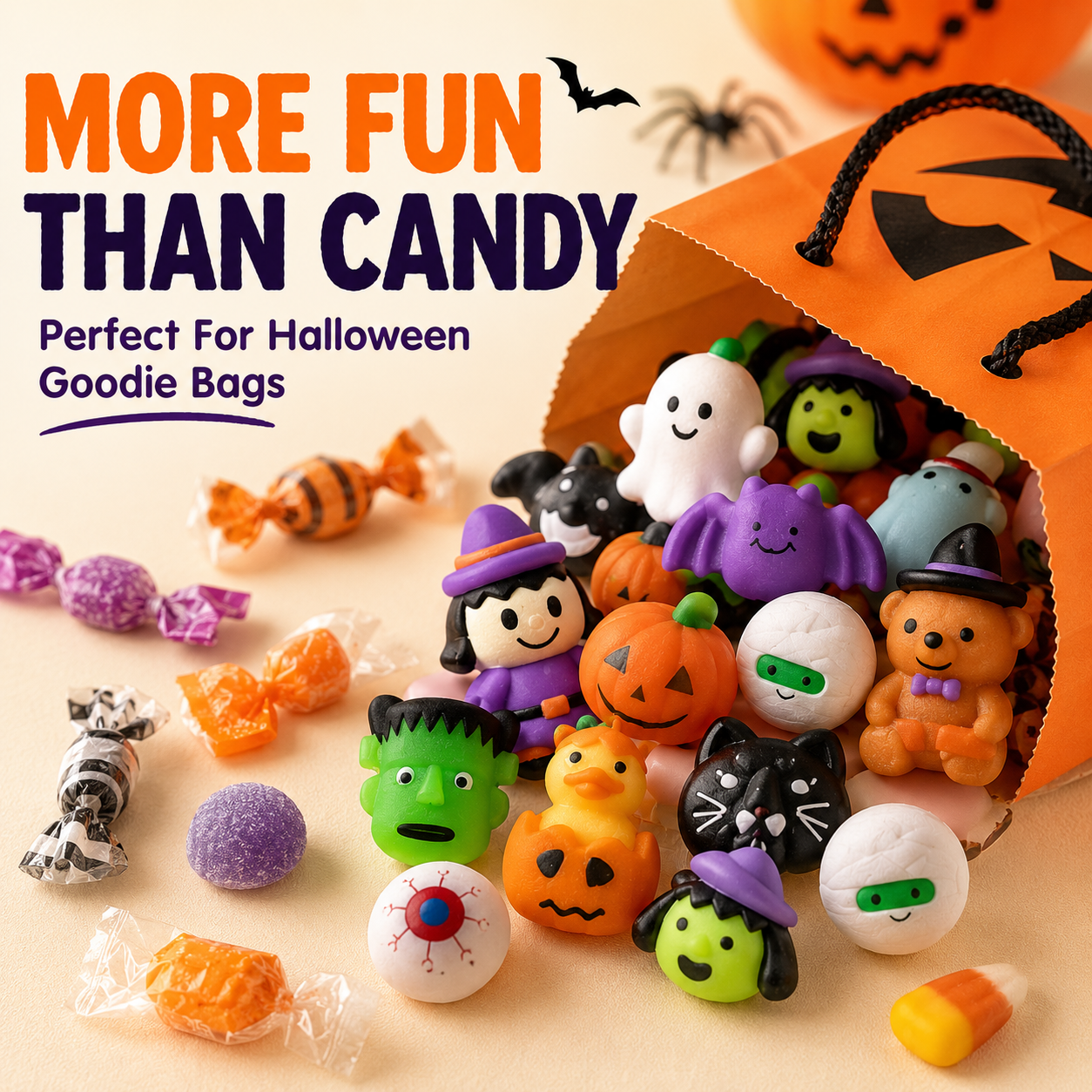🎃Halloween Mochi Squishy Toys – Cute Sensory Party Favors & Goodie Bag Fillers