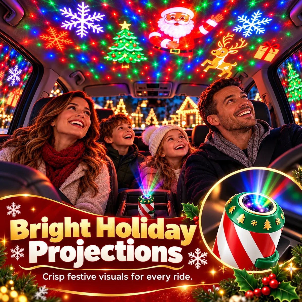 🎅USB Christmas Projector – Transform Your Windows into a Magical Holiday Light Show!🎄
