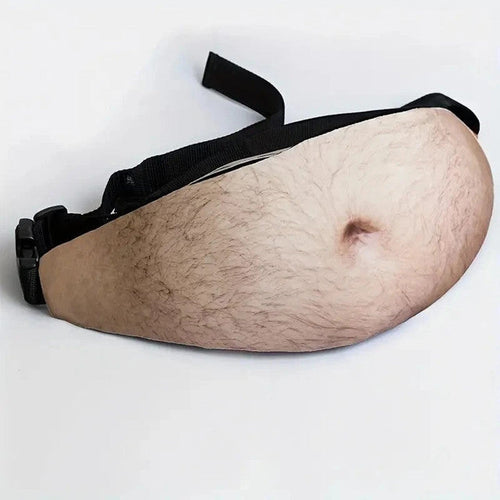 😂 Funny Belly Fanny Pack | Realistic Fake Belly Waist Bag for Parties & Everyday Essentials