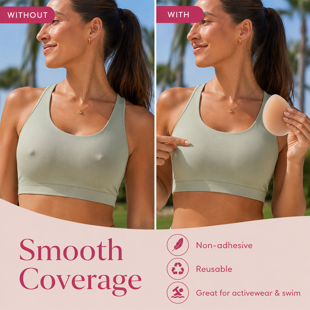 Gym & Swim 2-Pack Waterproof Nipple Covers
