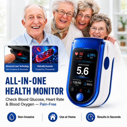 ⚕️ Non-Invasive Daily Health Tracker | 💧 Needle-Free Wellness Trend Monitoring Device