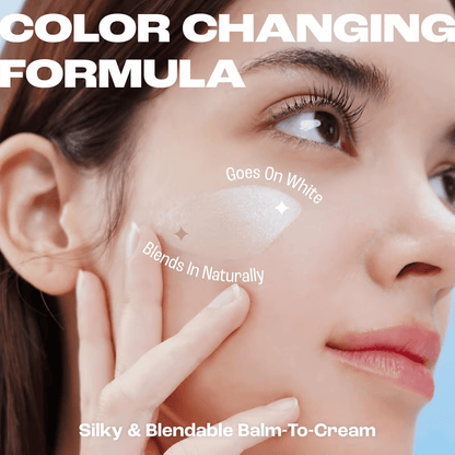 Cream Stick V White Korean Color-Changing Foundation Stick with Volufiline+ Free Brush