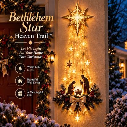 ✝️ Bethlehem Star‑Inspired Lighted Nativity Wall Hanging Decor