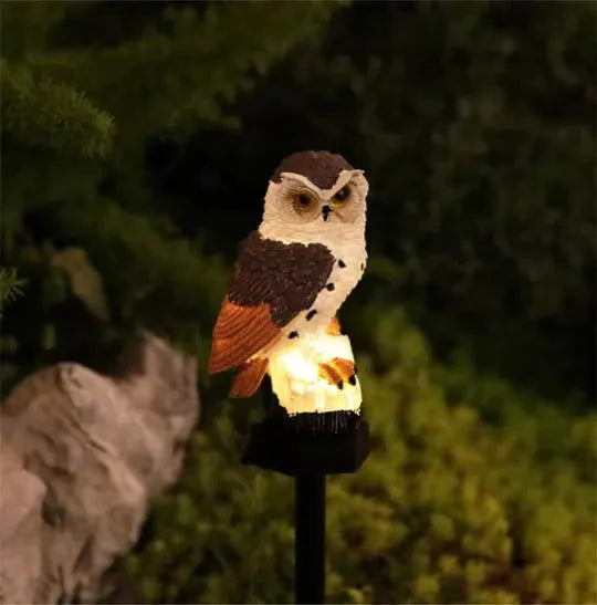Solar Waterproof Owl LED Garden Pathway Light