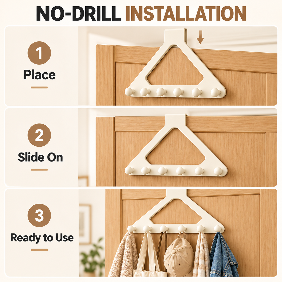 Over-the-Door Triangle Hanging Organizer