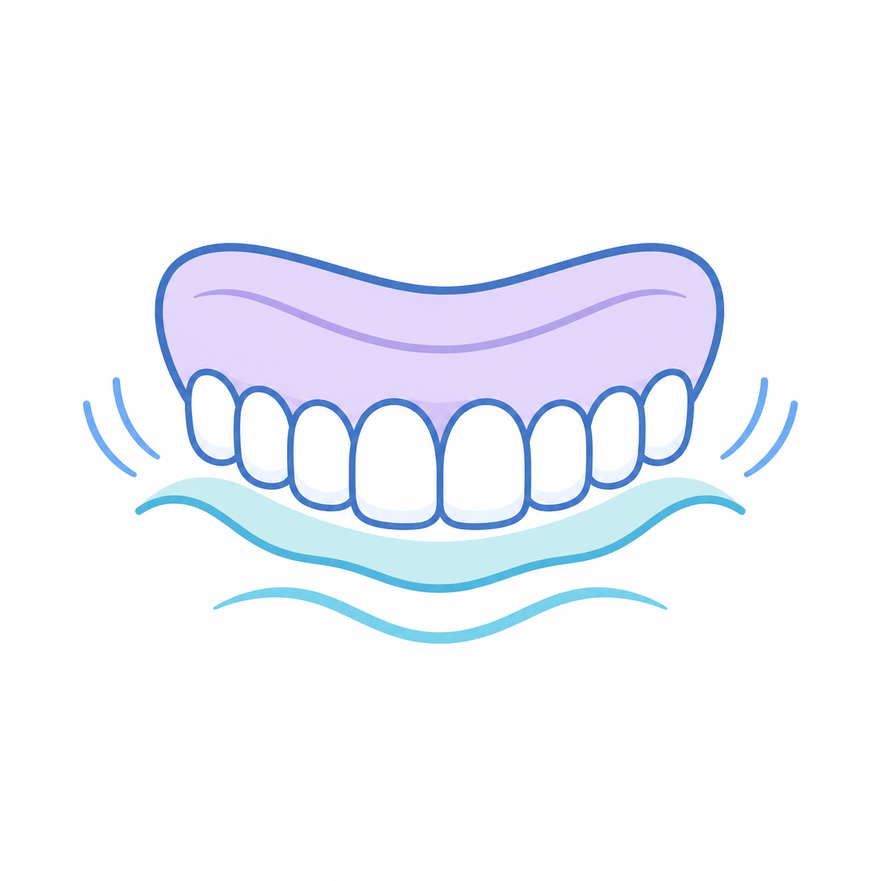 Comfortable pressure-free denture wear