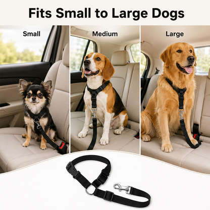 2-Pack Adjustable Dog Car Seat Belt