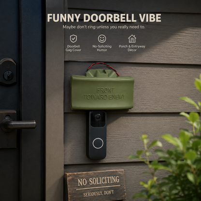 Funny Mine Prop Doorbell Prank Cover Sign