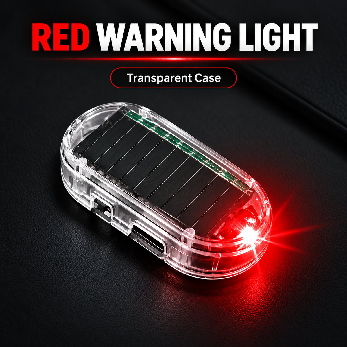Solar Car Security Warning Light-DIY Flashing Security Light for Vehicle Deterrence