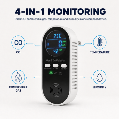 Plug-In CO & Combustible Gas Safety Monitor