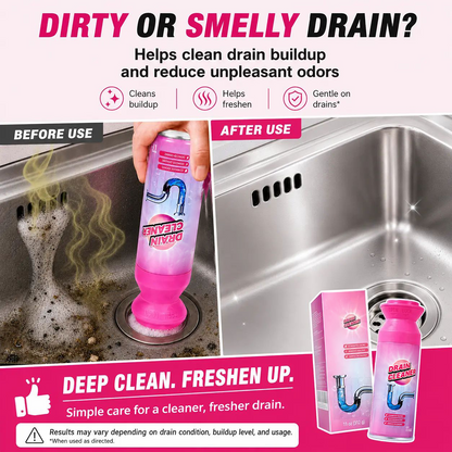 Foam Drain Cleaner, Alcohol‑Free Lemon Scent for Household Drains