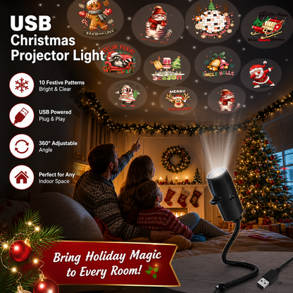 Plug‑and‑Play HD Holiday Projector, Multi‑Scene Projection Light for Christmas, Halloween & Faith‑Themed Decor