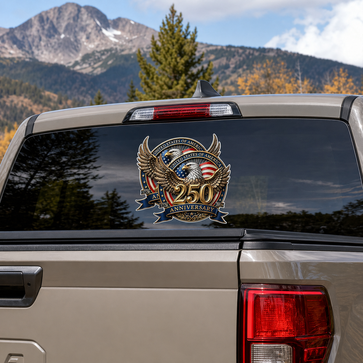 USA 250th Anniversary Patriotic Decal (1776–2026)（4 pack）