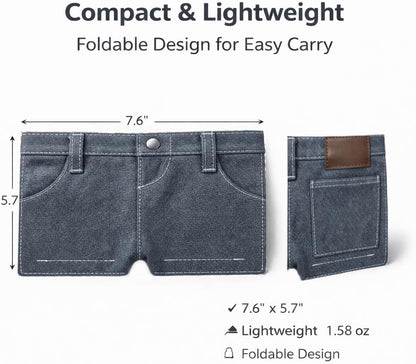 Mini Jeans Wallet with 4 Card Slots