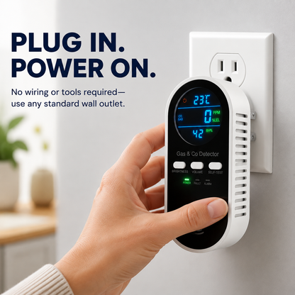 Plug-In CO & Combustible Gas Safety Monitor