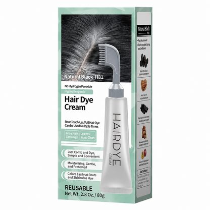 Unisex Grey Coverage Hair Dye with Hair Care