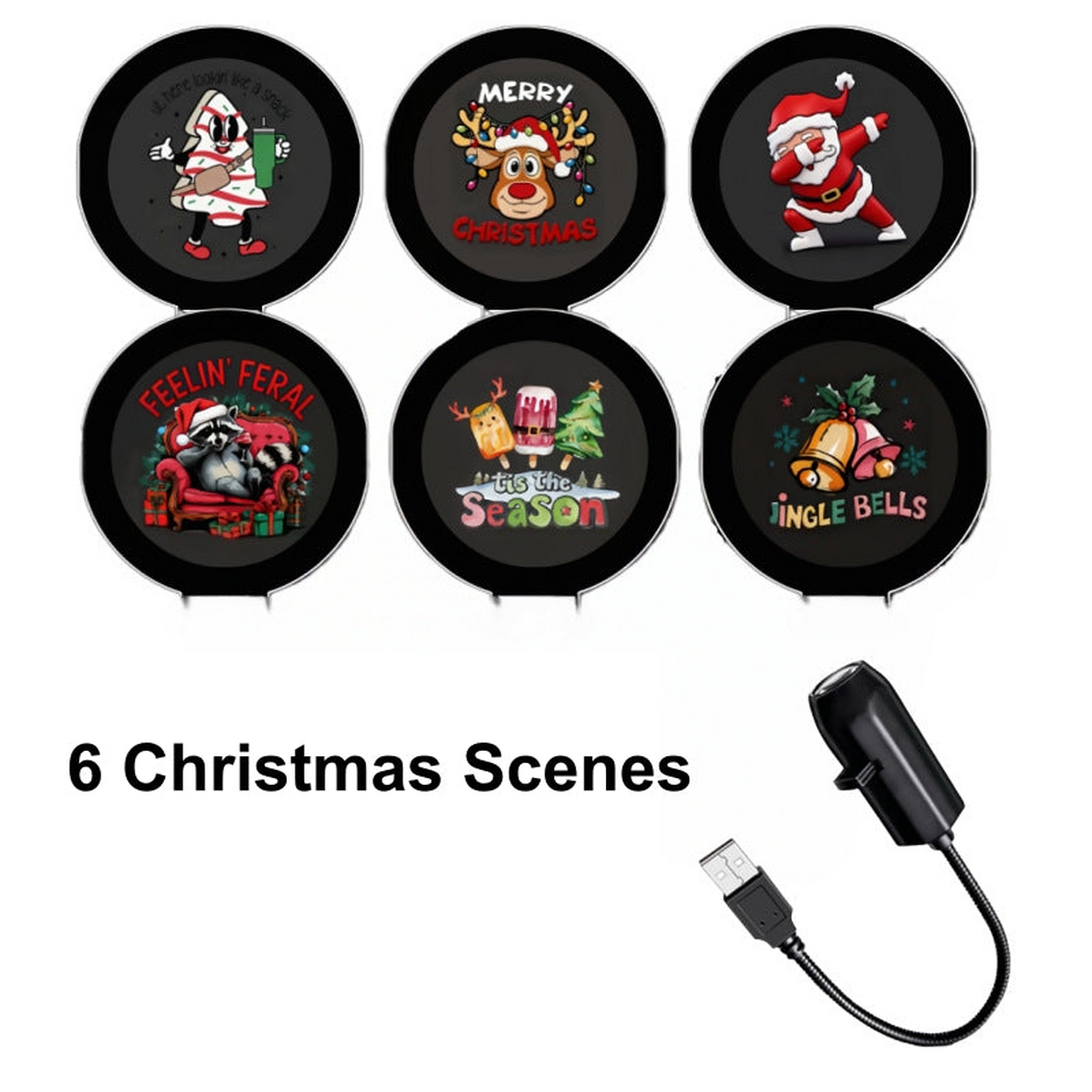 Plug‑and‑Play HD Holiday Projector, Multi‑Scene Projection Light for Christmas, Halloween & Faith‑Themed Decor