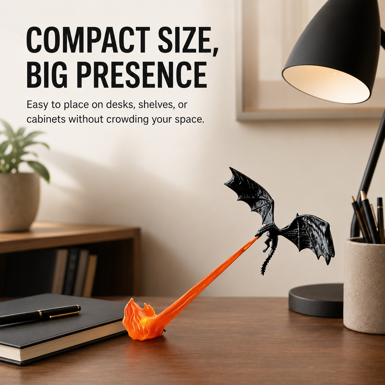 3D Dragon Flame Sculpture Ornament