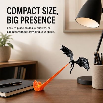 3D Dragon Flame Sculpture Ornament