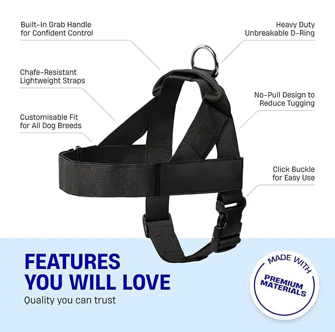 Adjustable No-Pull Dog Harness, Lightweight Comfort Harness for All Dogs