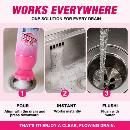 Foam Drain Cleaner, Alcohol‑Free Lemon Scent for Household Drains