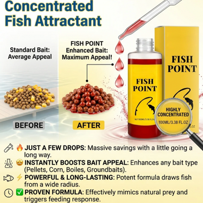 Concentrated Fish Attractant Liquid – Fast-Acting Red Worm Bait Additive for Freshwater Fishing, Enhances Scent & Improves Bite Response