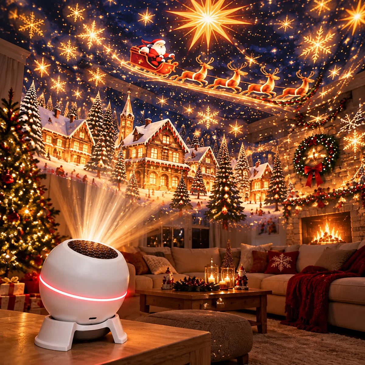🎅 Turn Any Room Into a Christmas Wonderland – Holiday Projection Night Light
