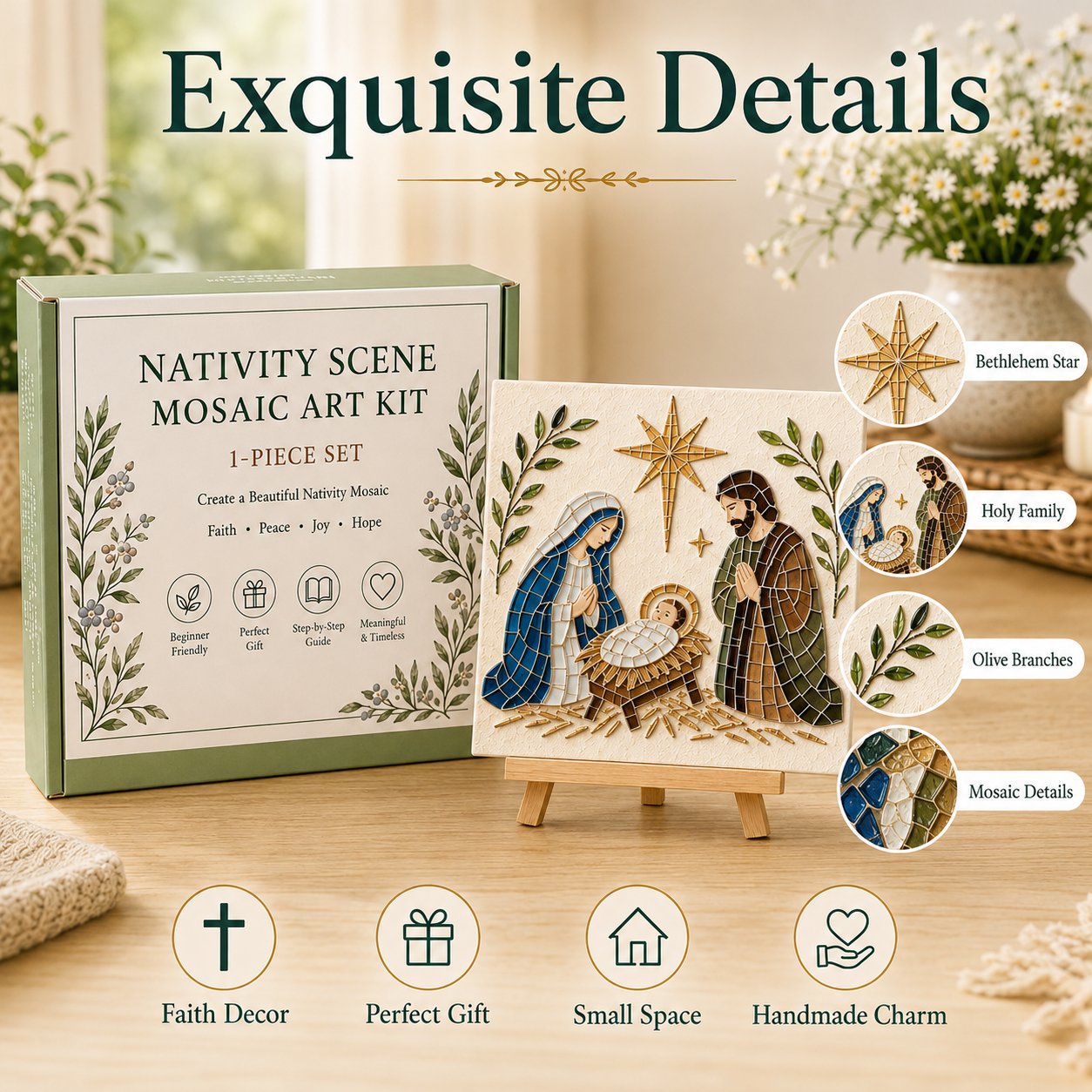 Nativity Sea Glass Art Kit – Beginner-Friendly ✨