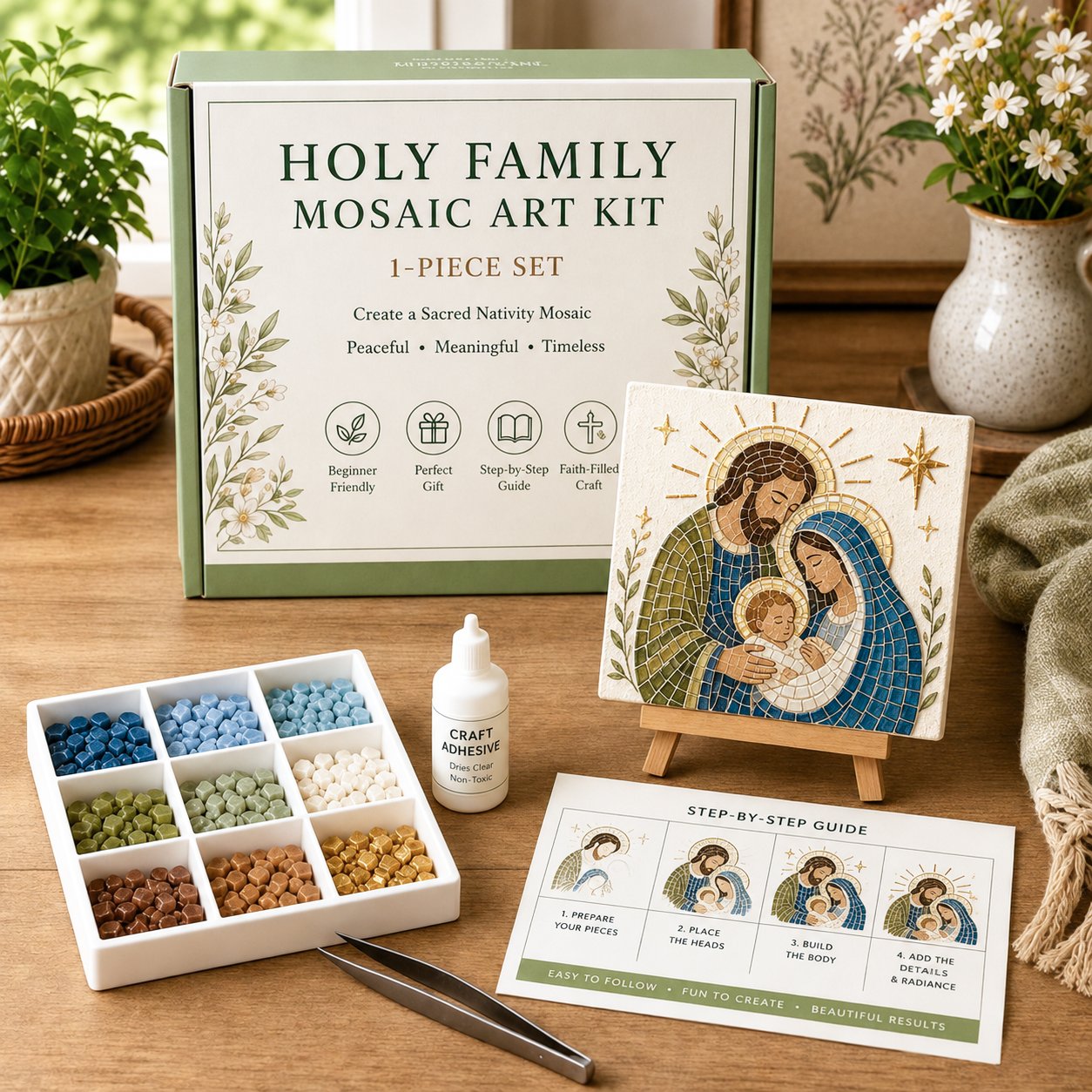 Nativity Sea Glass Art Kit – Beginner-Friendly ✨