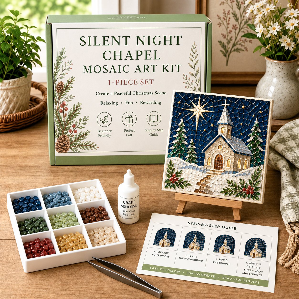 Nativity Sea Glass Art Kit – Beginner-Friendly ✨
