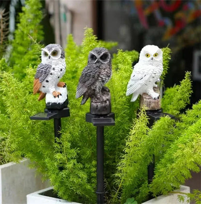 Solar Waterproof Owl LED Garden Pathway Light