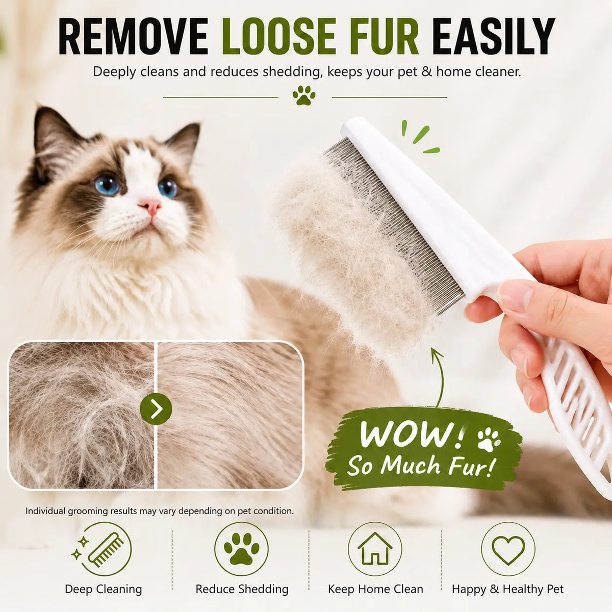 Pet Face Comb Set for Cats & Dogs, 2PCS