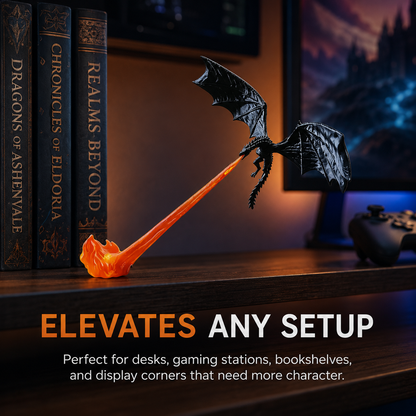3D Dragon Flame Sculpture Ornament