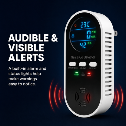 Plug-In CO & Combustible Gas Safety Monitor
