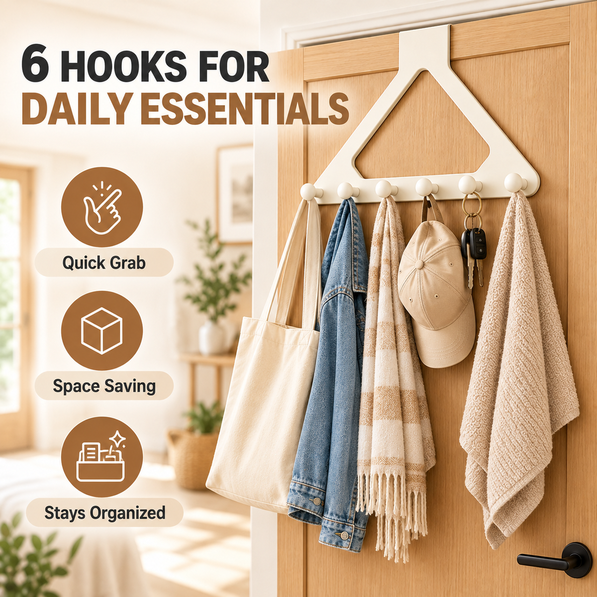 Over-the-Door Triangle Hanging Organizer